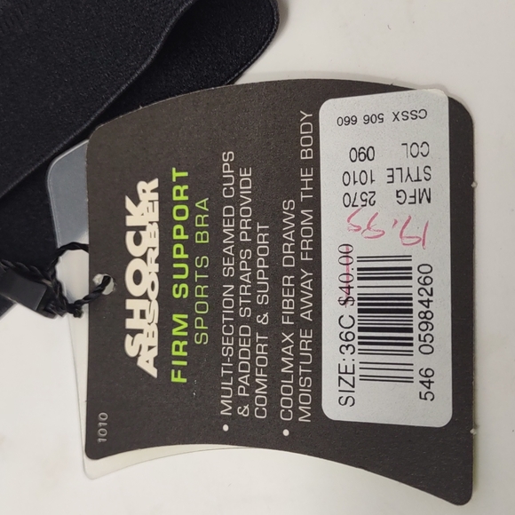 New Shock Absorber Active Classic Support Bra 36C - Picture 6 of 8